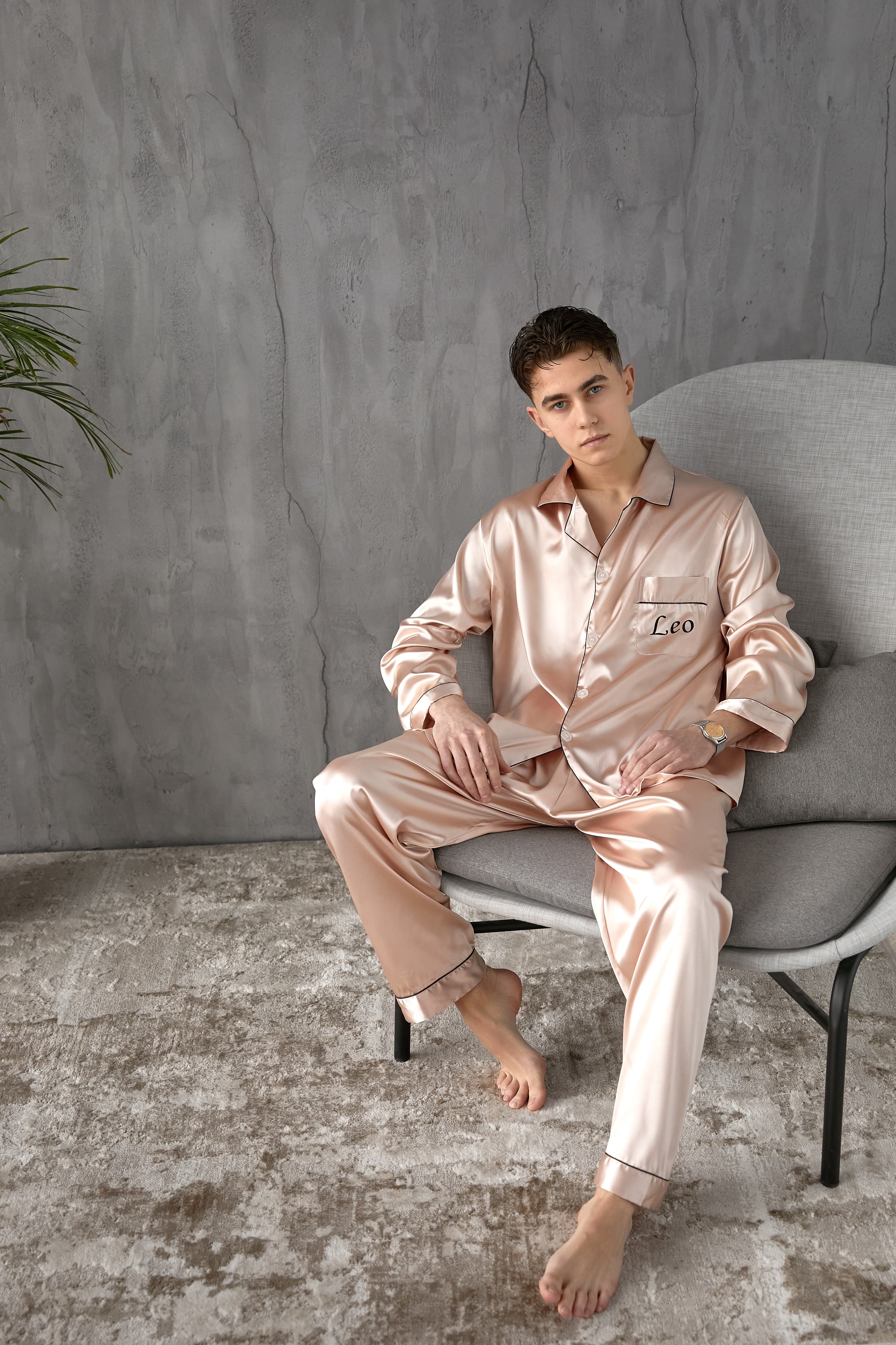 Custom Satin Pajama for Men, Holiday pajama - L+L – Sisters G Shop