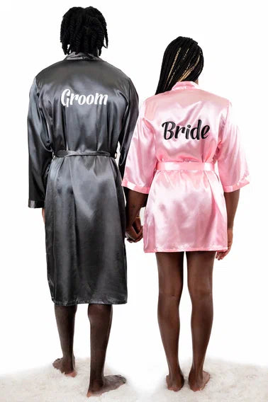 Personalized Groom and Bride Satin Robes Valentines Day Gift Robes for  Couple Matching Custom Robes for Wedding Men and Women - AliExpress