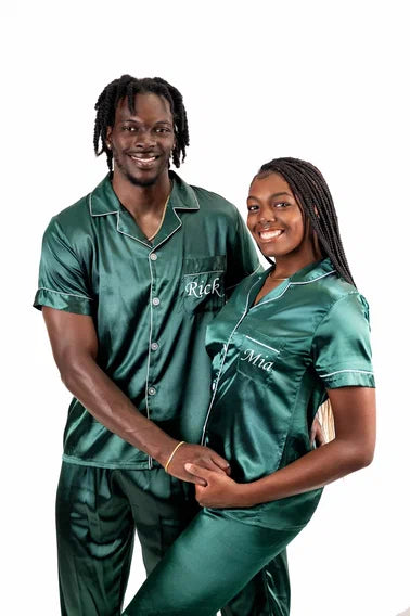 Couple matching Personalized Mr Mrs Satin Honeymoon Pajamas Short Sisters G Shop