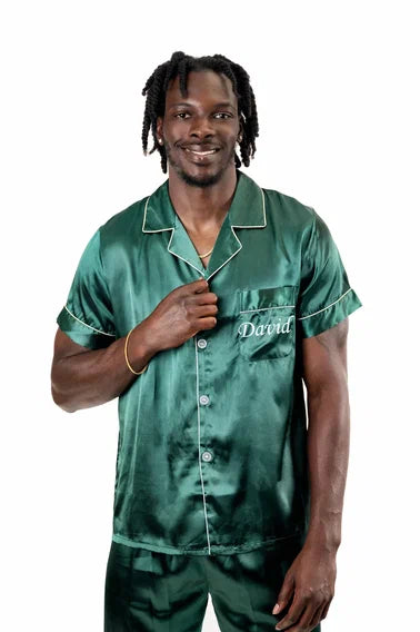 Mr. Satin Pajamas Groom Satin Pajamas Bachelor Party Satin Mens pajm Sisters G Shop