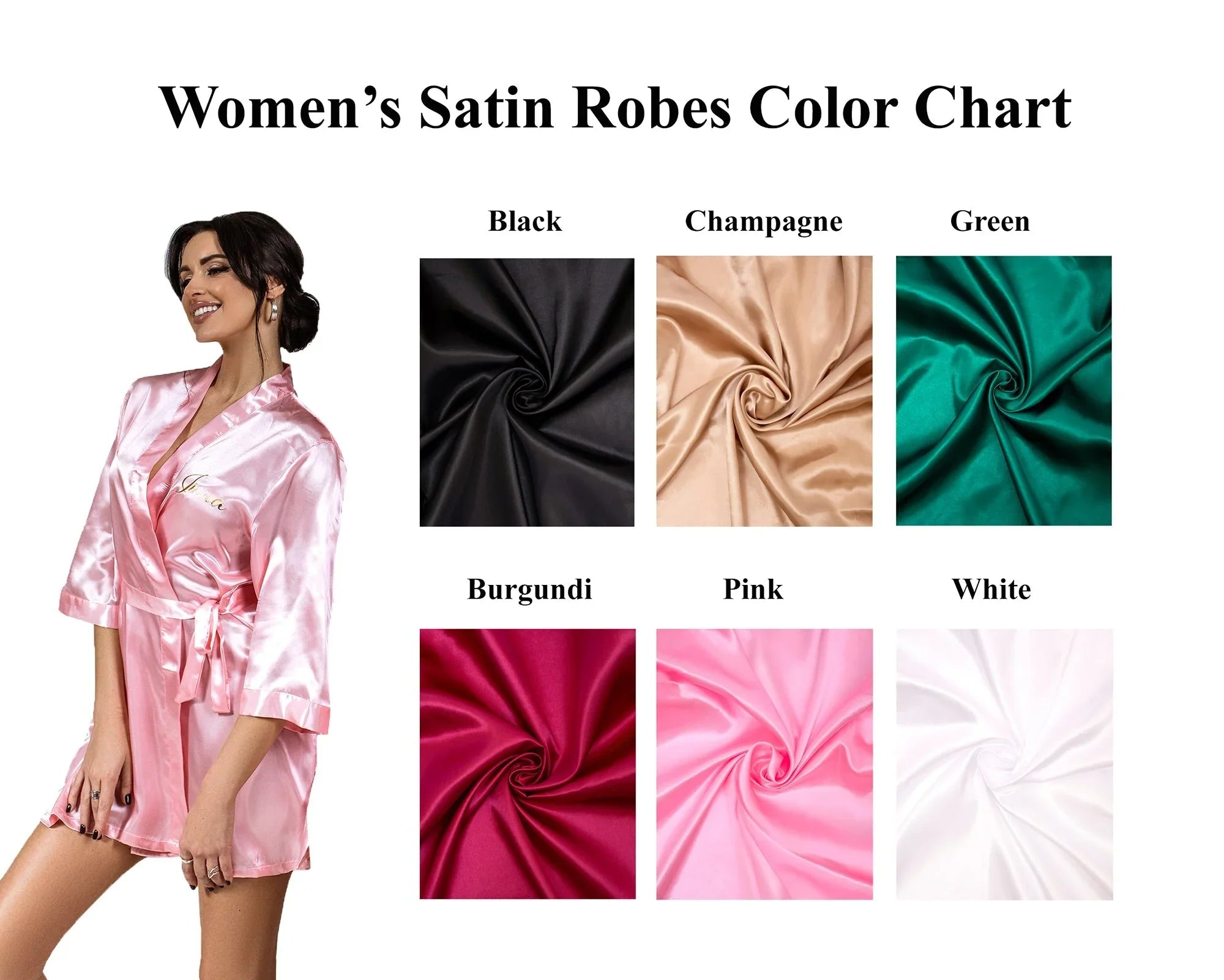 Satin Robes Bridesmaid, Customized Robes, Plus size, Bridal Robe
